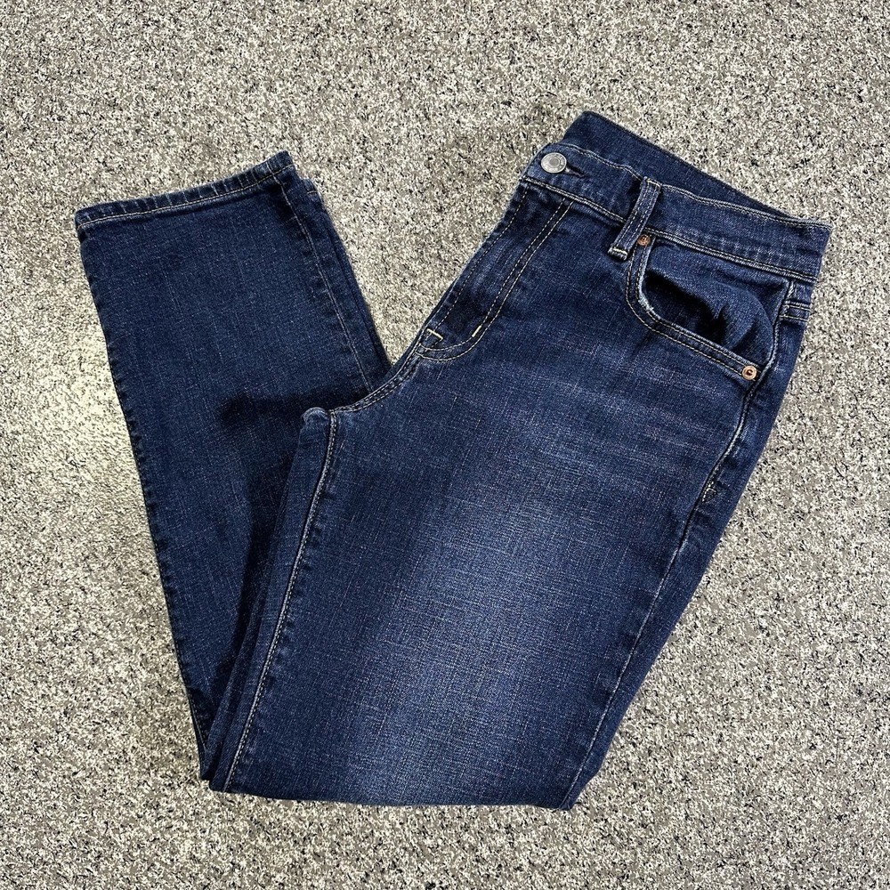 Gap Jeans Womens 4 Regular 27x26 Girlfriend Mid Rise Tapered Ankle Stretch Denim